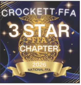 Crockett FFA earns national three-star chapter recognition